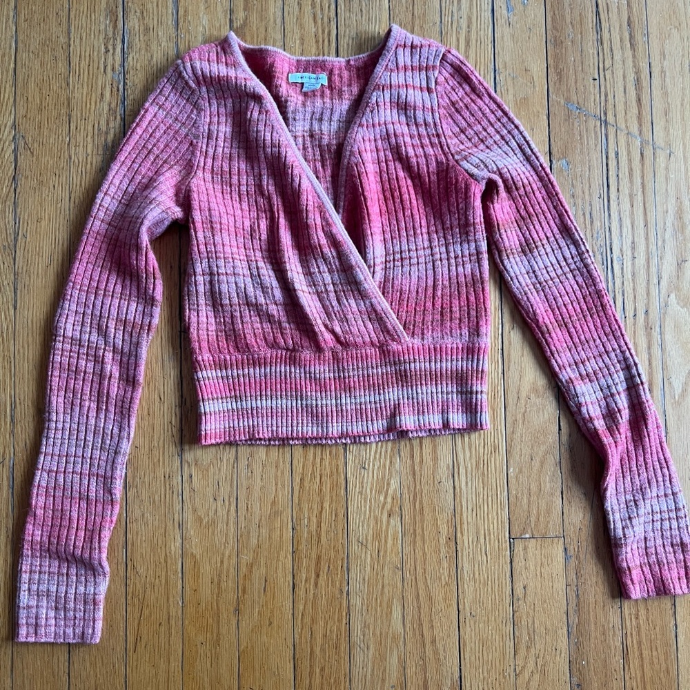 American Eagle wrap front sweater